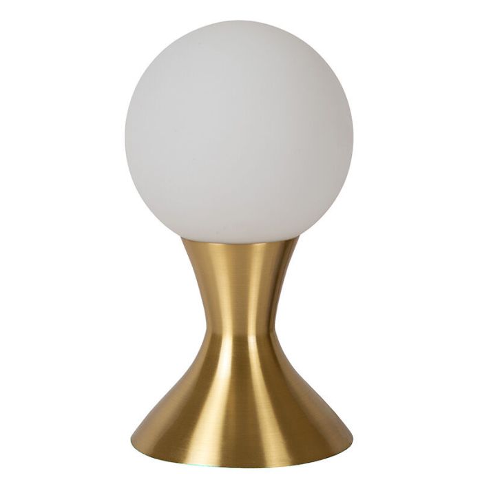 Lampe de table moderne dorée, Moya, avec interrupteur
