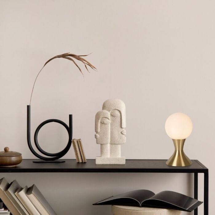 Lampe de table moderne dorée, Moya, avec interrupteur