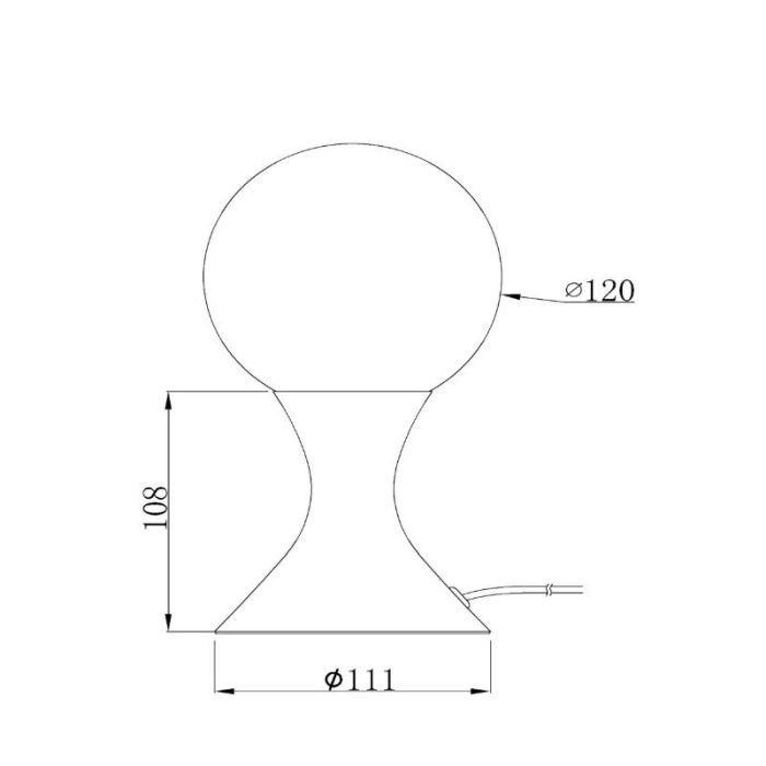 Lampe de table moderne dorée, Moya, avec interrupteur