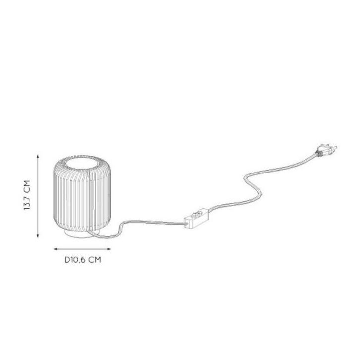 Lampe de table moderne noire, Turbin, 5W, 3000K LED, avec interrupteur