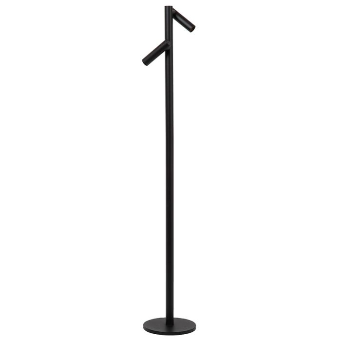 Lampadaire rechargeable moderne noire, Antrim, 2,2W, 2700K LED, IP54, avec variateur tactile