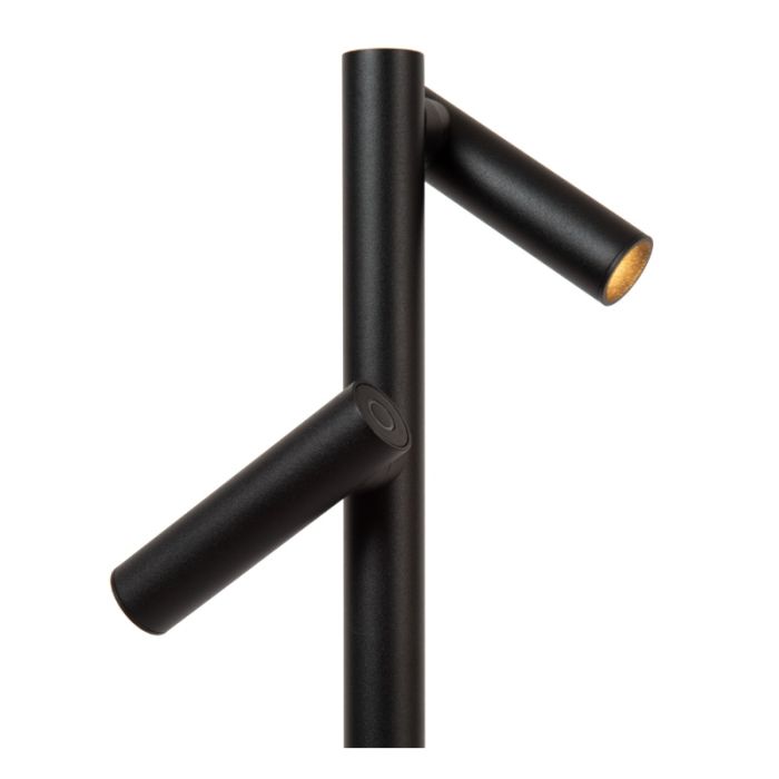 Lampadaire rechargeable moderne noire, Antrim, 2,2W, 2700K LED, IP54, avec variateur tactile