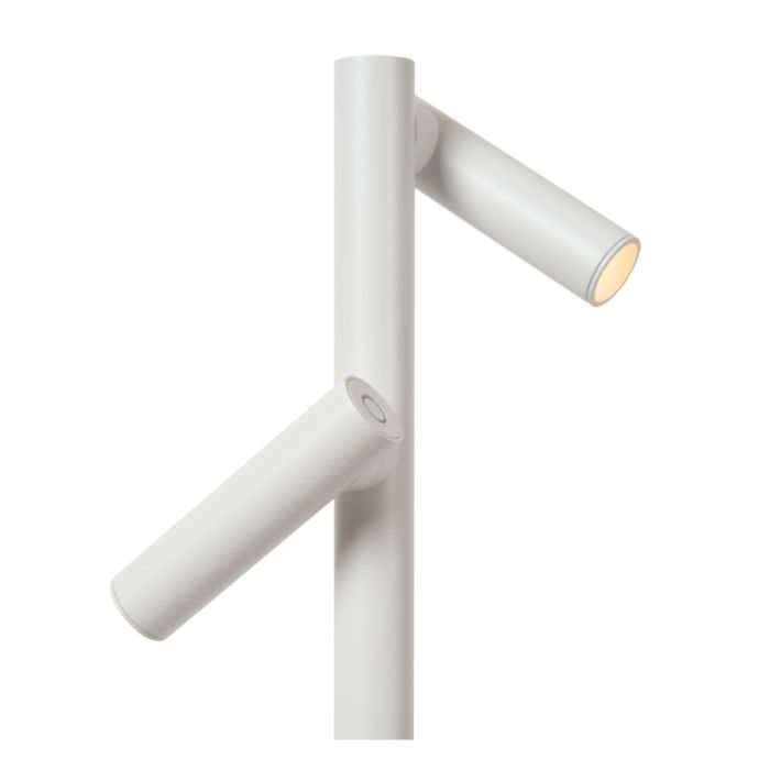 Lampadaire rechargeable moderne blanche, Antrim, 2,2W, 2700K LED, IP54, avec variateur tactile