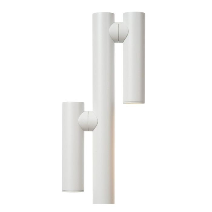 Lampadaire rechargeable moderne blanche, Antrim, 2,2W, 2700K LED, IP54, avec variateur tactile