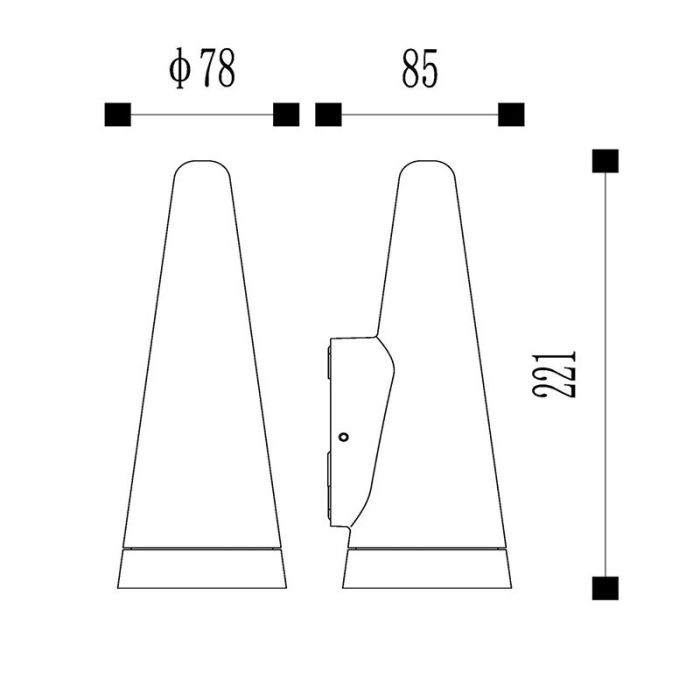 Luminaire extérieur moderne anthracite, Wizard, IP54