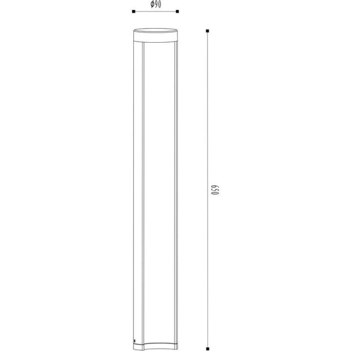 Luminaire extérieur moderne noir, Combo, 7W, 3000K LED, IP54