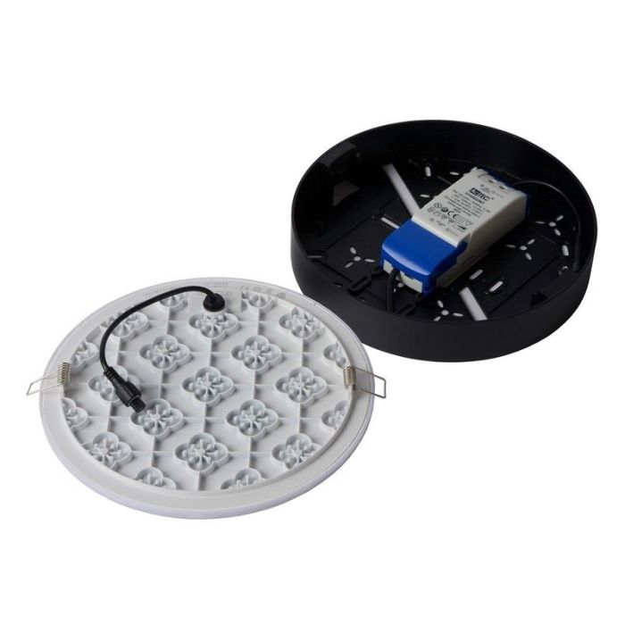 Lampe plafond moderne noire, Ceres, 30W, 3000K LED, IP44