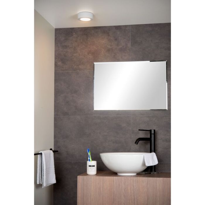 Lampe plafond moderne blanche, Brice, 8W, 3000K LED, IP44
