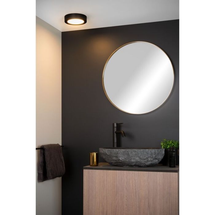 Lampe plafond moderne noire, Brice, 11W, 3000K LED, IP44