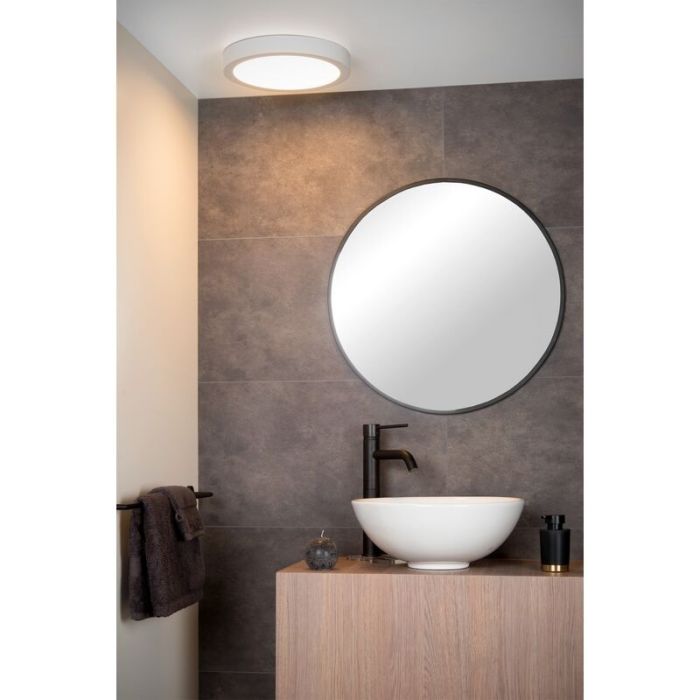 Lampe plafond moderne blanche, Brice, 30W, 3000K LED, IP44