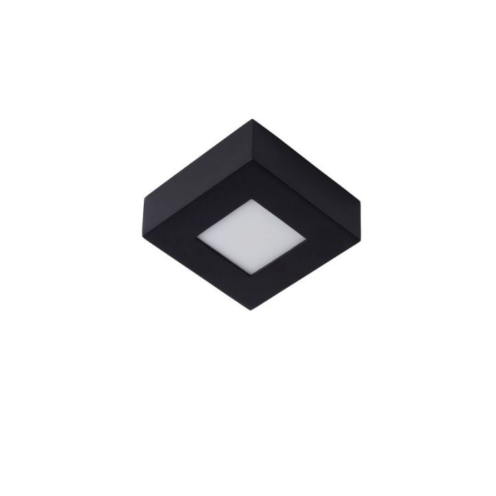 Lampe plafond moderne noire, Brice, 8W, 3000K LED, IP44