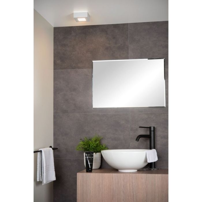 Lampe plafond moderne blanche, Brice, 8W, 3000K LED, IP44