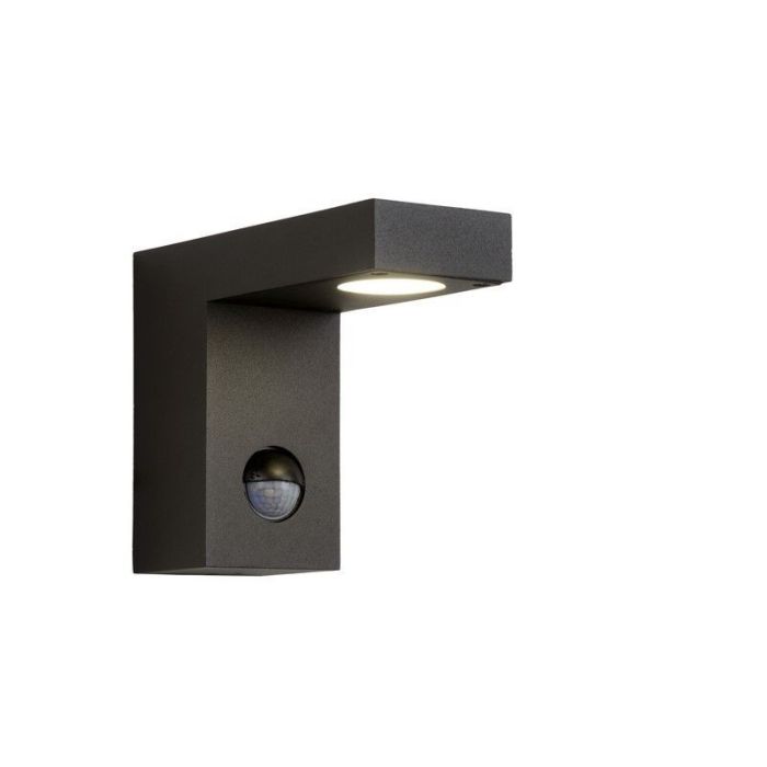 Applique extérieur avec détecteur de mouvement moderne anthracite, Texas, 6W, 3000K LED, IP54
