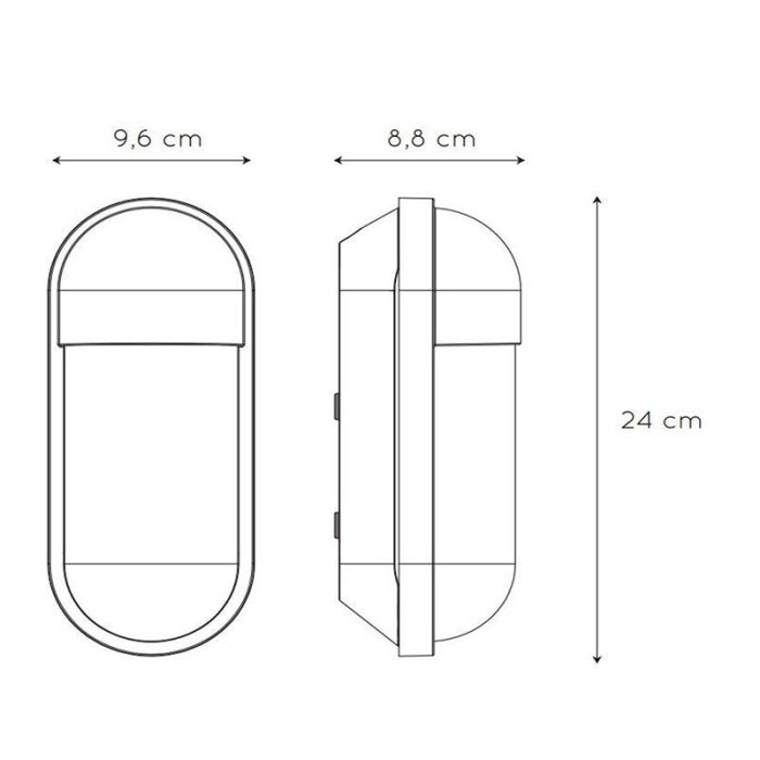 Luminaire extérieur classique blanc, Capsule, IP54