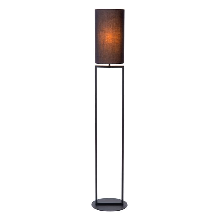 Lampadaire rustique noir, Herman, avec interrupteur