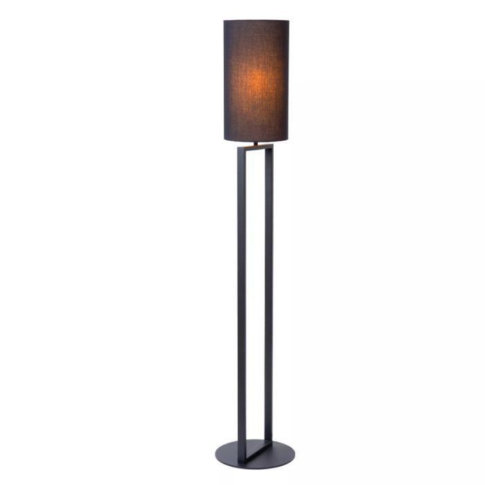 Lampadaire rustique noir, Herman, avec interrupteur