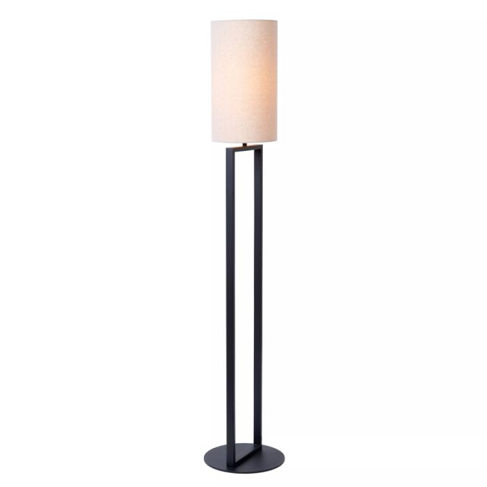 Lampadaire rustique beige, Herman, avec interrupteur