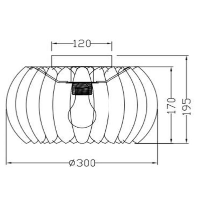 Lampe plafond moderne noire, Spencer