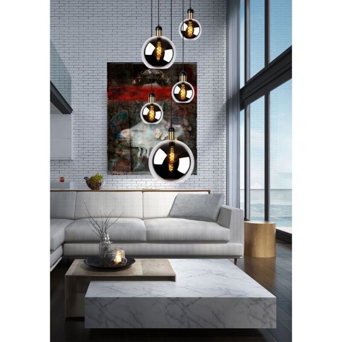 Suspension vintage grise, Julius