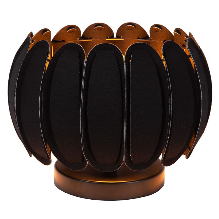 Lampe de table moderne noire, Spencer, avec interrupteur