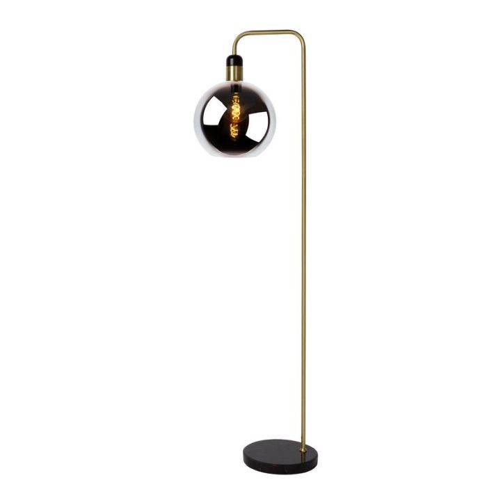 Lampadaire vintage gris, Julius, avec interrupteur