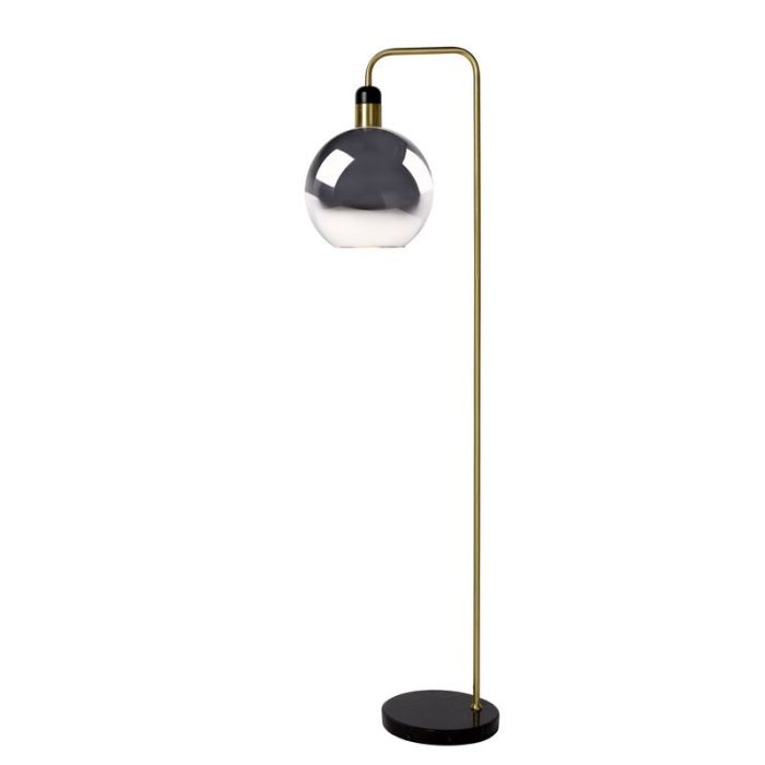 Lampadaire vintage gris, Julius, avec interrupteur
