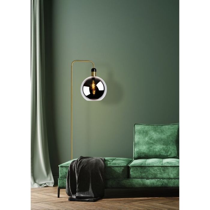Lampadaire vintage gris, Julius, avec interrupteur