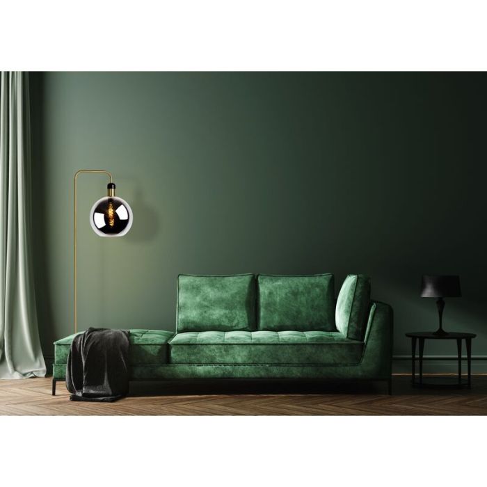 Lampadaire vintage gris, Julius, avec interrupteur