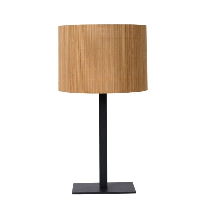 Lampe de table en rotin marronne, Magius, avec interrupteur