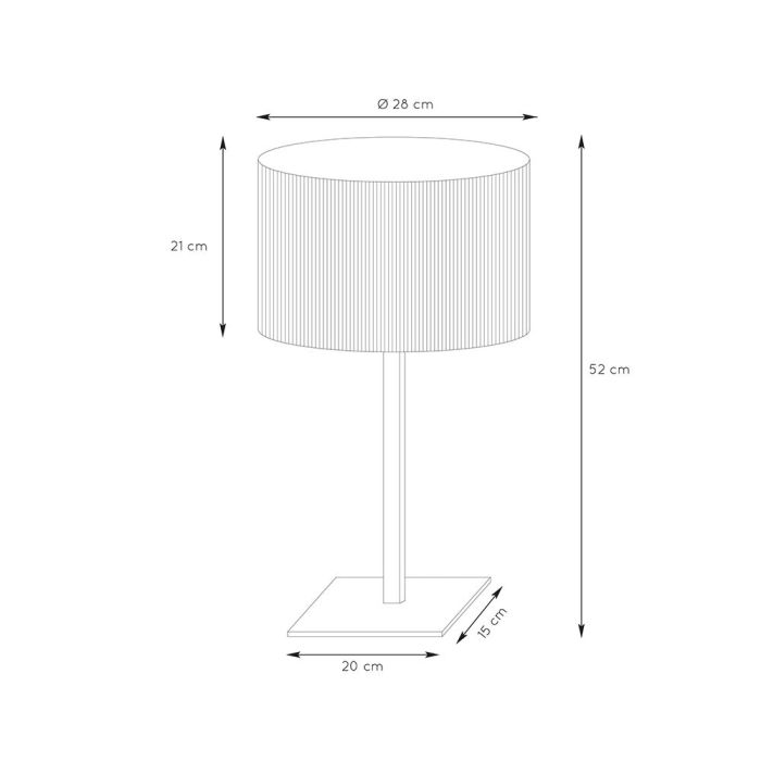 Lampe de table en rotin marronne, Magius, avec interrupteur