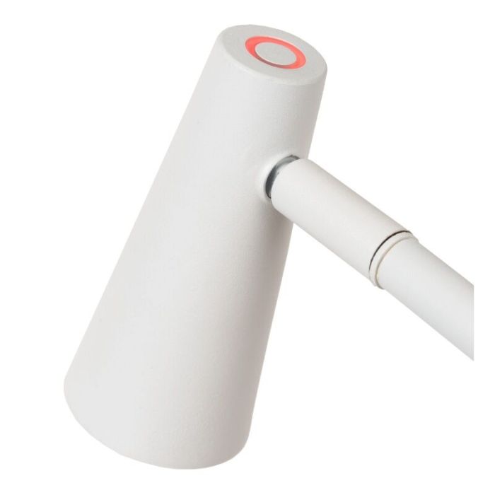 Lampe de table rechargeable moderne blanche, Stirling, 3W, 2700K LED, avec variateur tactile