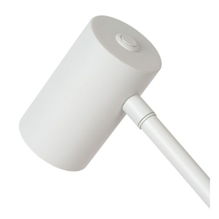 Lampe de table rechargeable moderne blanche, Tipik, 3W, 2700K LED, avec variateur tactile