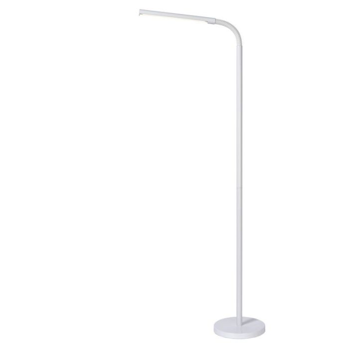 Lampadaire liseuse moderne blanc, Gilly, 5W, 2700K LED, avec interrupteur