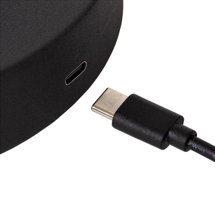 Lampadaire rechargeable moderne noire, Stirling, 3W, 2700K LED, avec variateur tactile