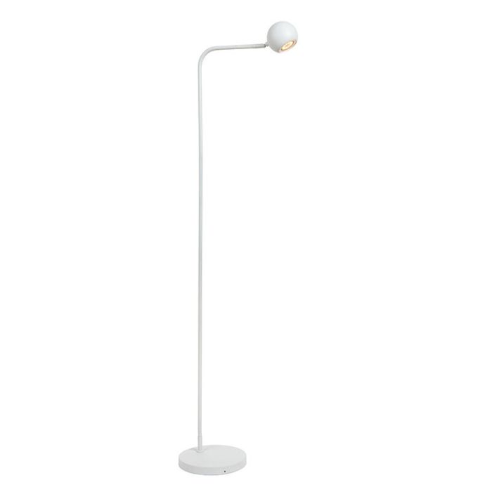 Lampadaire rechargeable moderne blanche, Comet, 3W, 2700K LED, avec variateur tactile