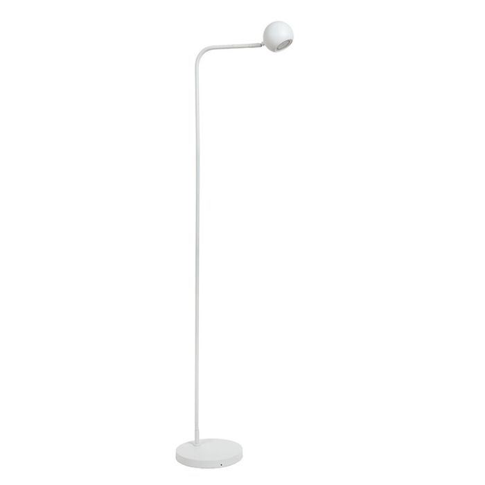 Lampadaire rechargeable moderne blanche, Comet, 3W, 2700K LED, avec variateur tactile