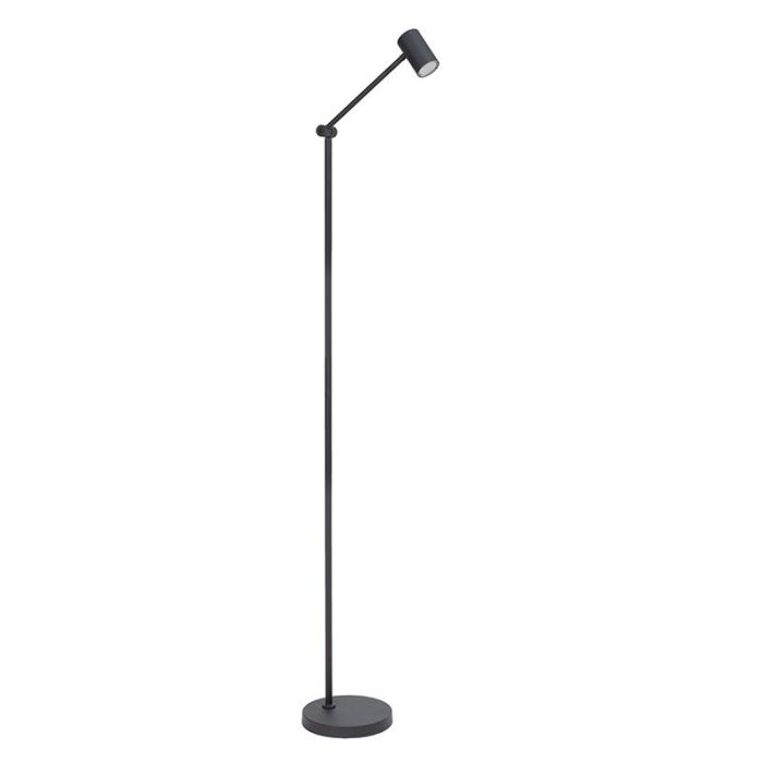 Lampadaire rechargeable moderne noire, Tipik, 3W, 2700K LED, avec variateur tactile