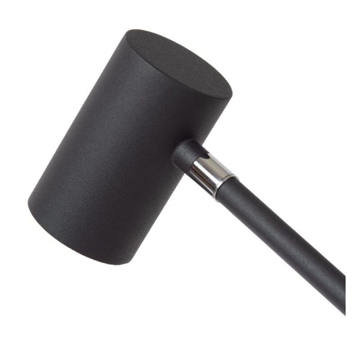 Lampadaire rechargeable moderne noire, Tipik, 3W, 2700K LED, avec variateur tactile