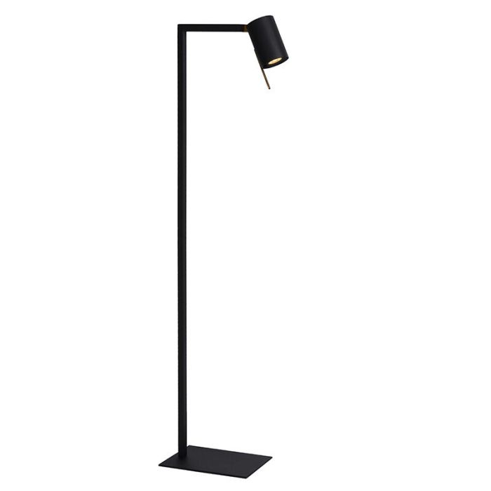 Lampadaire liseuse moderne noir, Lesley, avec interrupteur
