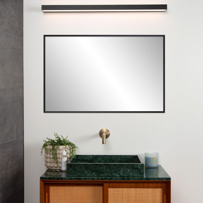 Applique salle de bain moderne noire, Alexa, 13W, 3000K LED, IP44