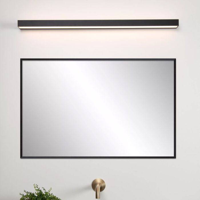 Applique salle de bain moderne noire, Alexa, 13W, 3000K LED, IP44