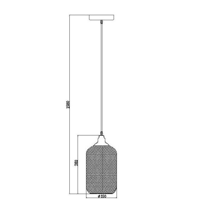 Suspension rétro noire, Mesh