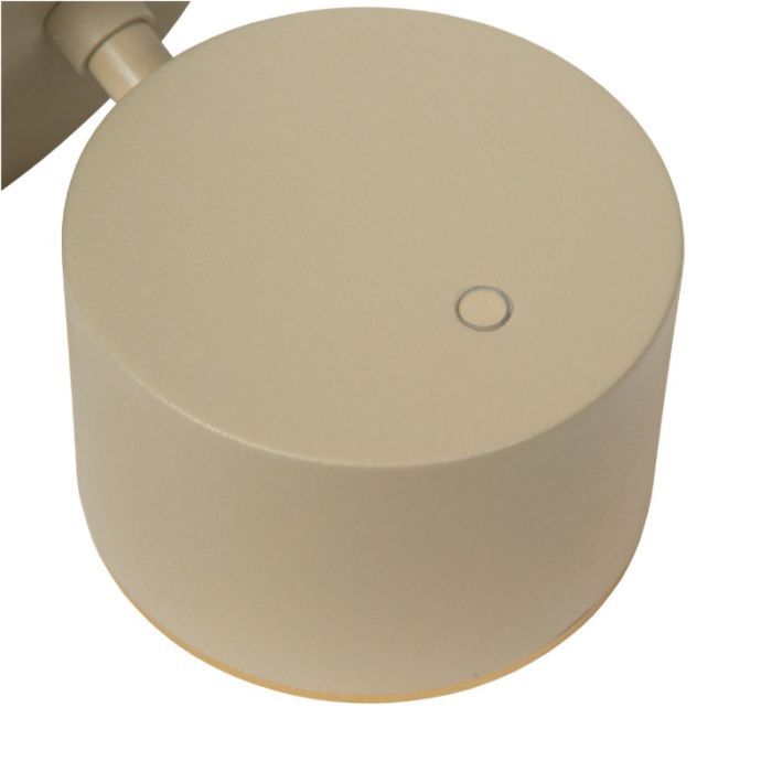 Applique murale moderne taupe, Gian, 9W, 2700K LED