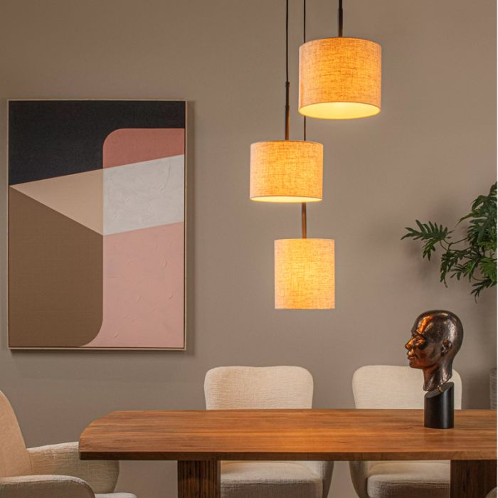 Suspension rustique beige, Maya