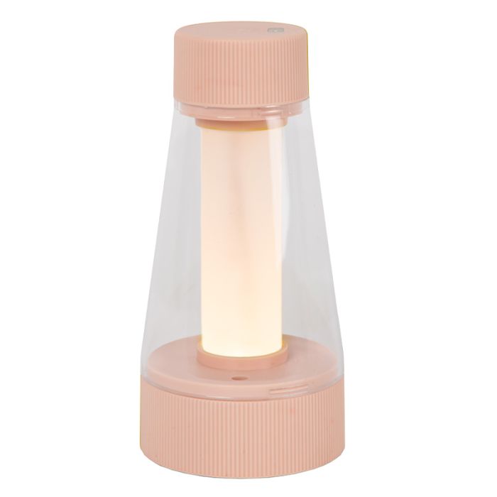 Lampe de table d'extérieur rechargeable moderne rose, Lorali, 1,2W, 2700K LED, IP44, avec variateur tactile