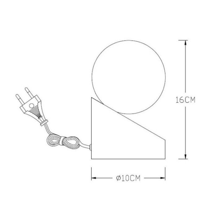 Lampe de table moderne marronne, Len, avec interrupteur