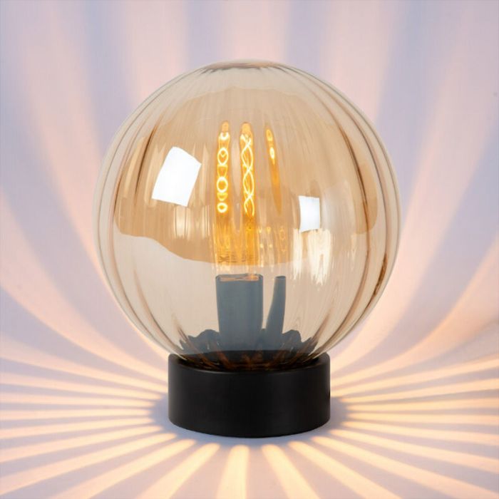 Lampe de table rétro ambre, Monsaraz, avec interrupteur