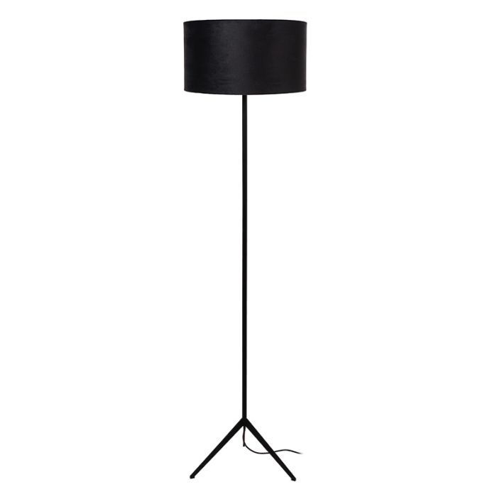 Lampadaire moderne noir, Tondo, avec interrupteur