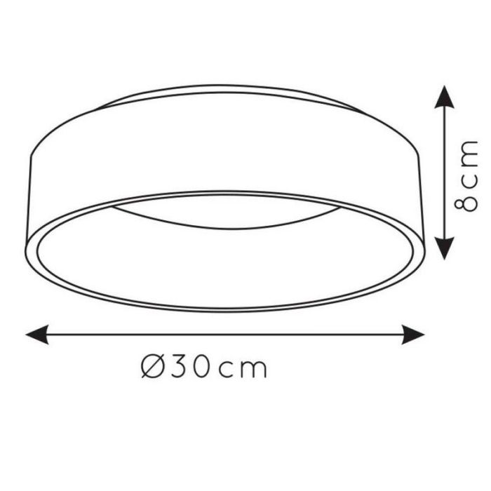 Lampe plafond moderne noire, Talowe, 20W, 3000K LED
