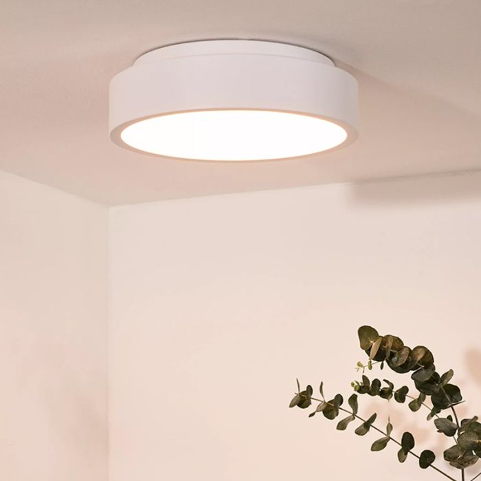 Lampe plafond moderne blanche, Talowe, 20W, 3000K LED